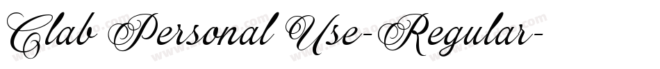 Clab Personal Use-Regular字体转换